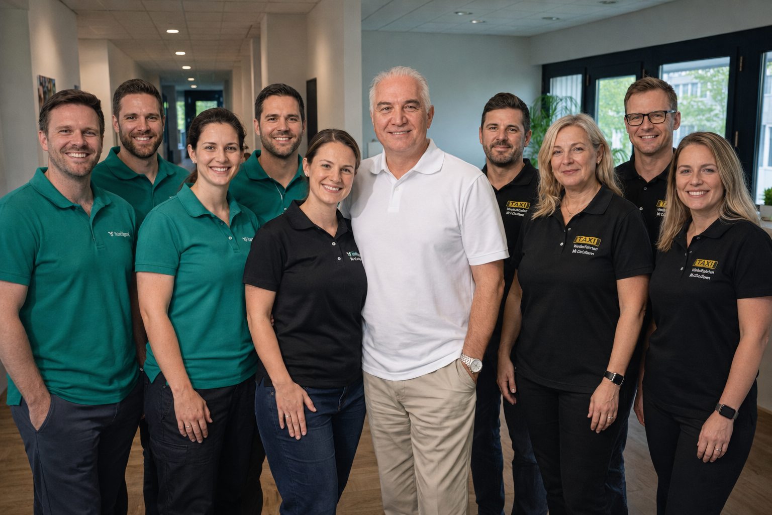 Team von Vitalfahrt T&G in den Unternehmensräumen