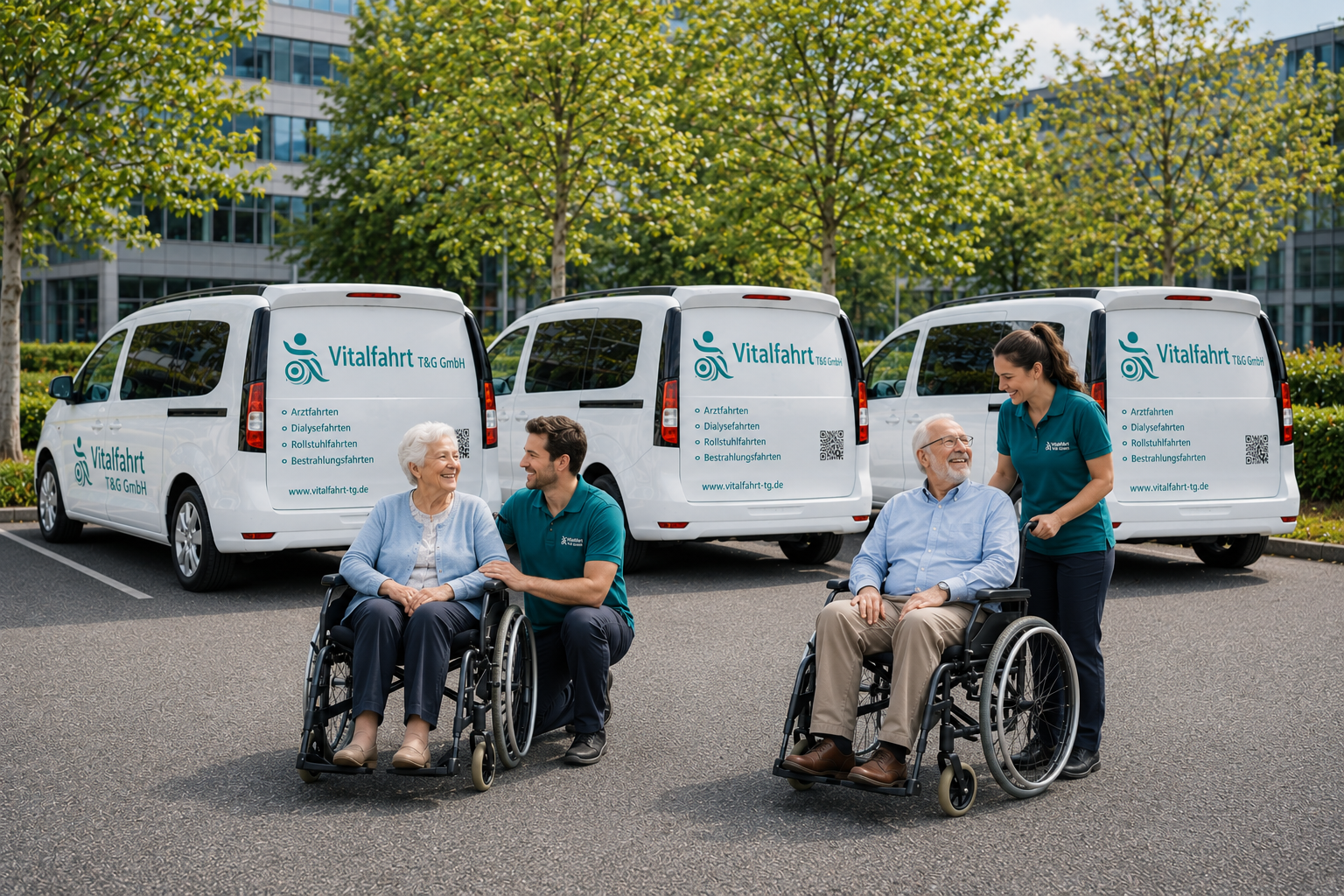 Vitalfahrt-Transporter und Betreuung von Fahrgästen im Rollstuhl